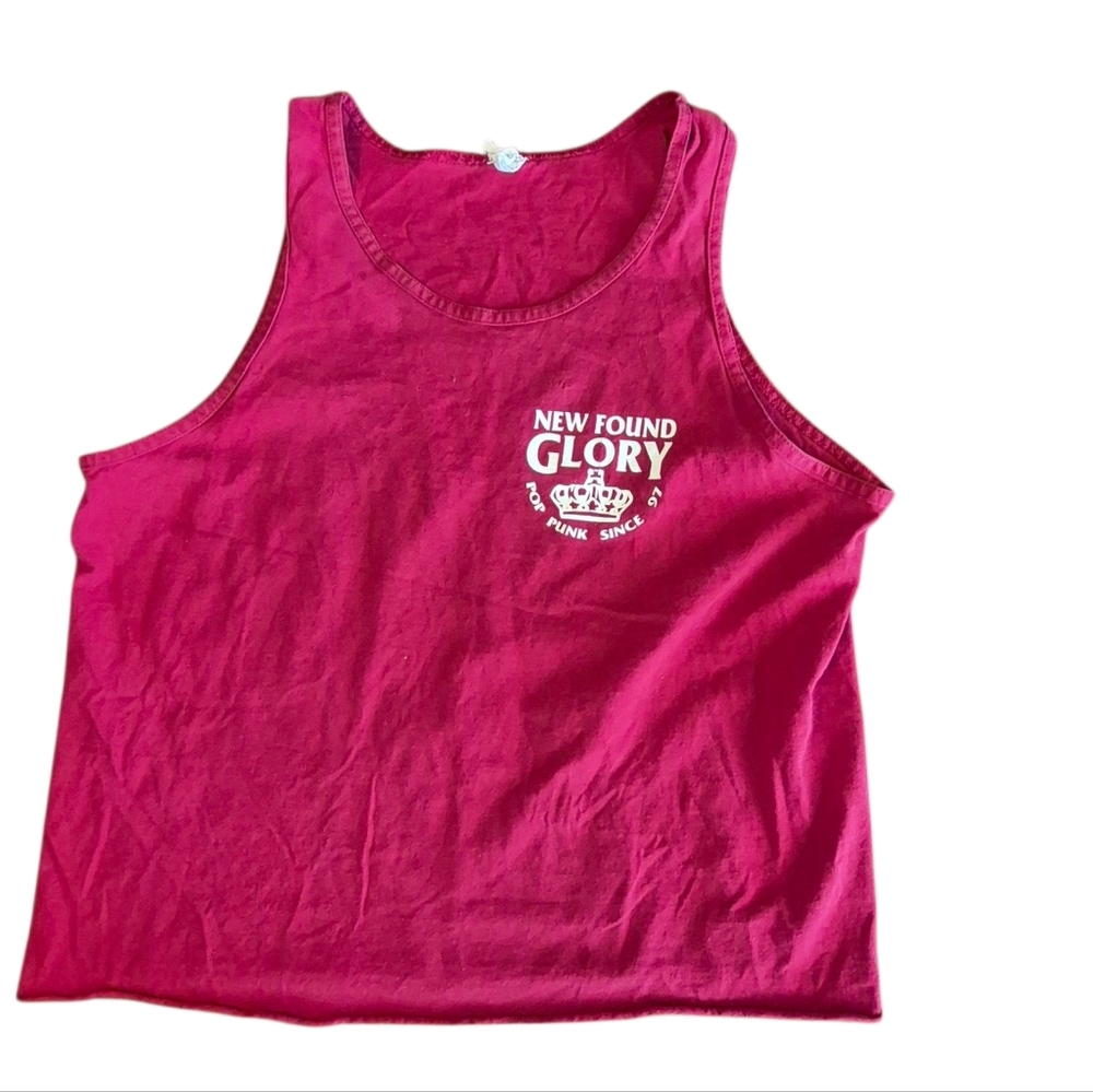 Y2k Red New Found Glory Red Tank Top Large